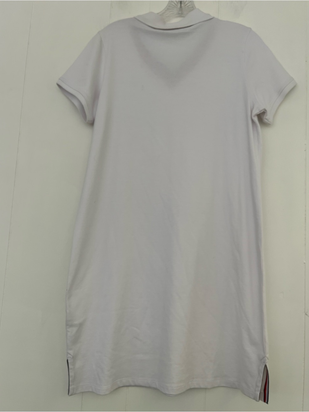 Tommy Hilfiger Sport White Polo Dress with Red and Navy V-Neck Trim Size Medium - Picture 9 of 12